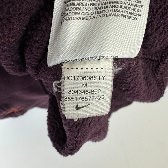 Nike Club pullover fleece Purple Splatter Dye Hoodie Sweatshirt Womens Sz M - Picture 7 of 7